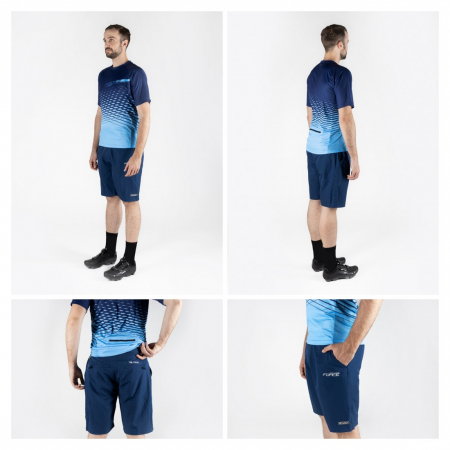 Pantaloni scurti Force Blade MTB, fara bazon, Bleumarin, M [2]
