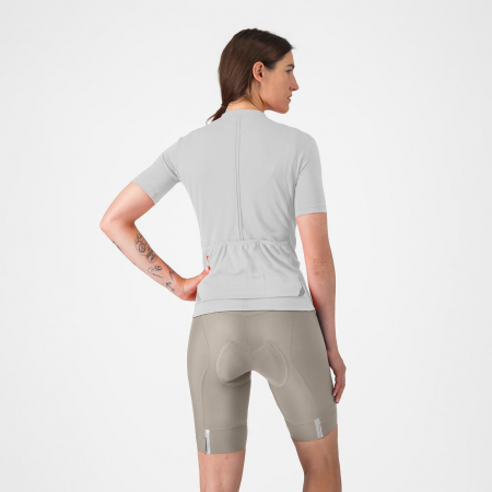 Pantaloni scurti Castelli Prima 2, pentru femei, gri argila/alb fildes, L [1]
