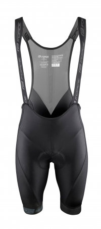 Imbracaminte ciclism - Pantaloni scurti cu bazon si bretele Force B51 Negru 3XL