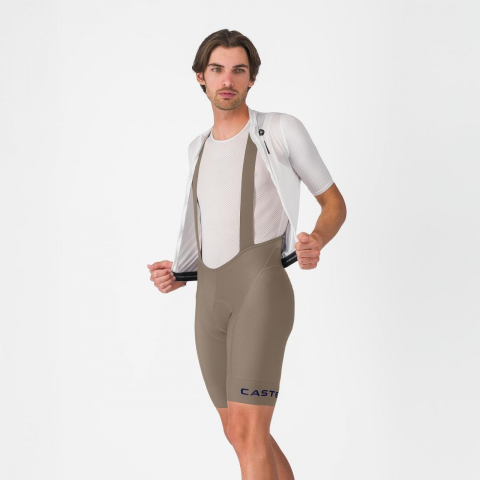Imbracaminte ciclism - Pantaloni scurti cu bretele Castelli Competizione 2, pentru barbati, bej L