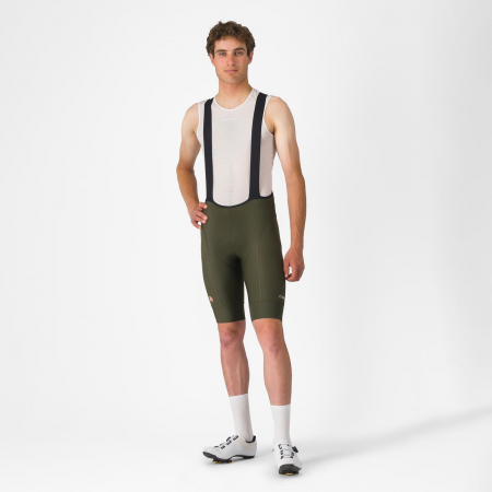 Pantaloni scurti cu bretele Castelli Competizione 2, pentru barbati, verde inchis, L [3]