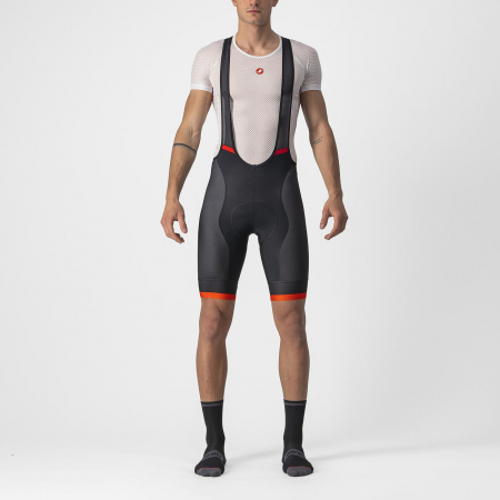 Pantaloni scurti cu bretele Castelli Competizione Kit, Negru/Portocaliu, XXXL [0]