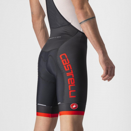 Pantaloni scurti cu bretele Castelli Competizione Kit, Negru/Rosu, M [3]