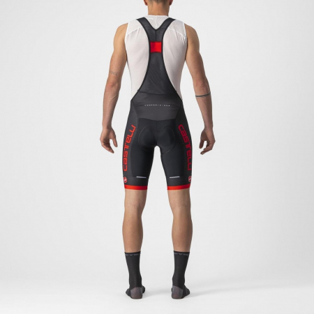 Pantaloni scurti cu bretele Castelli Competizione Kit, Negru/Rosu, M [1]