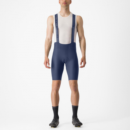 Pantaloni scurti cu bretele Castelli Espresso, pentru barbati, albastru belgian, M [0]
