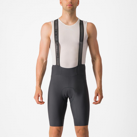 Pantaloni scurti cu bretele Castelli Espresso, pentru barbati, gri inchis, L [3]