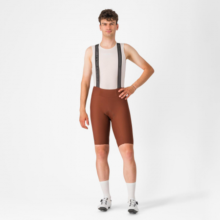 Pantaloni scurti cu bretele Castelli Espresso, pentru barbati, maro mocha inchis, XS [3]