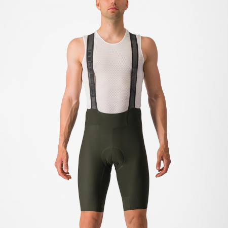 Pantaloni scurti cu bretele Castelli Espresso, pentru barbati, verde inchis, M [2]