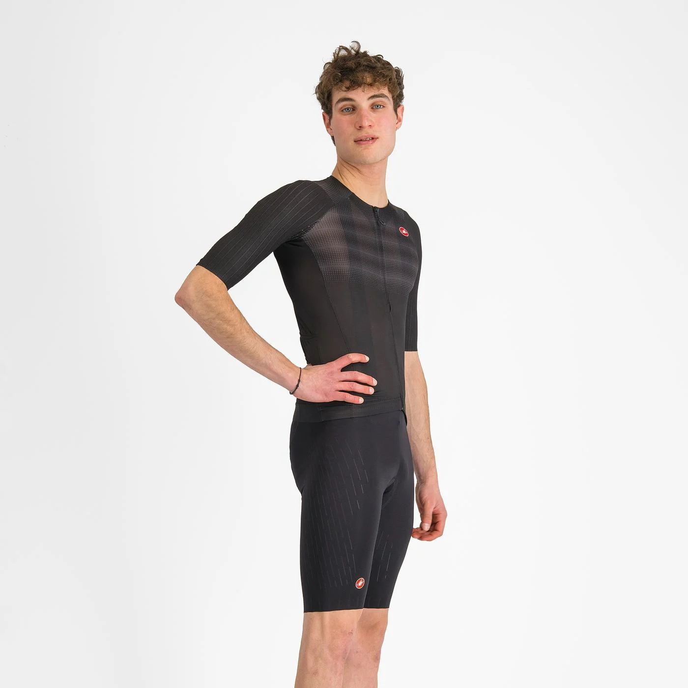 Imbracaminte ciclism - Pantaloni scurti cu bretele Castelli Free Aero Race S , pt barbati, negru, S
