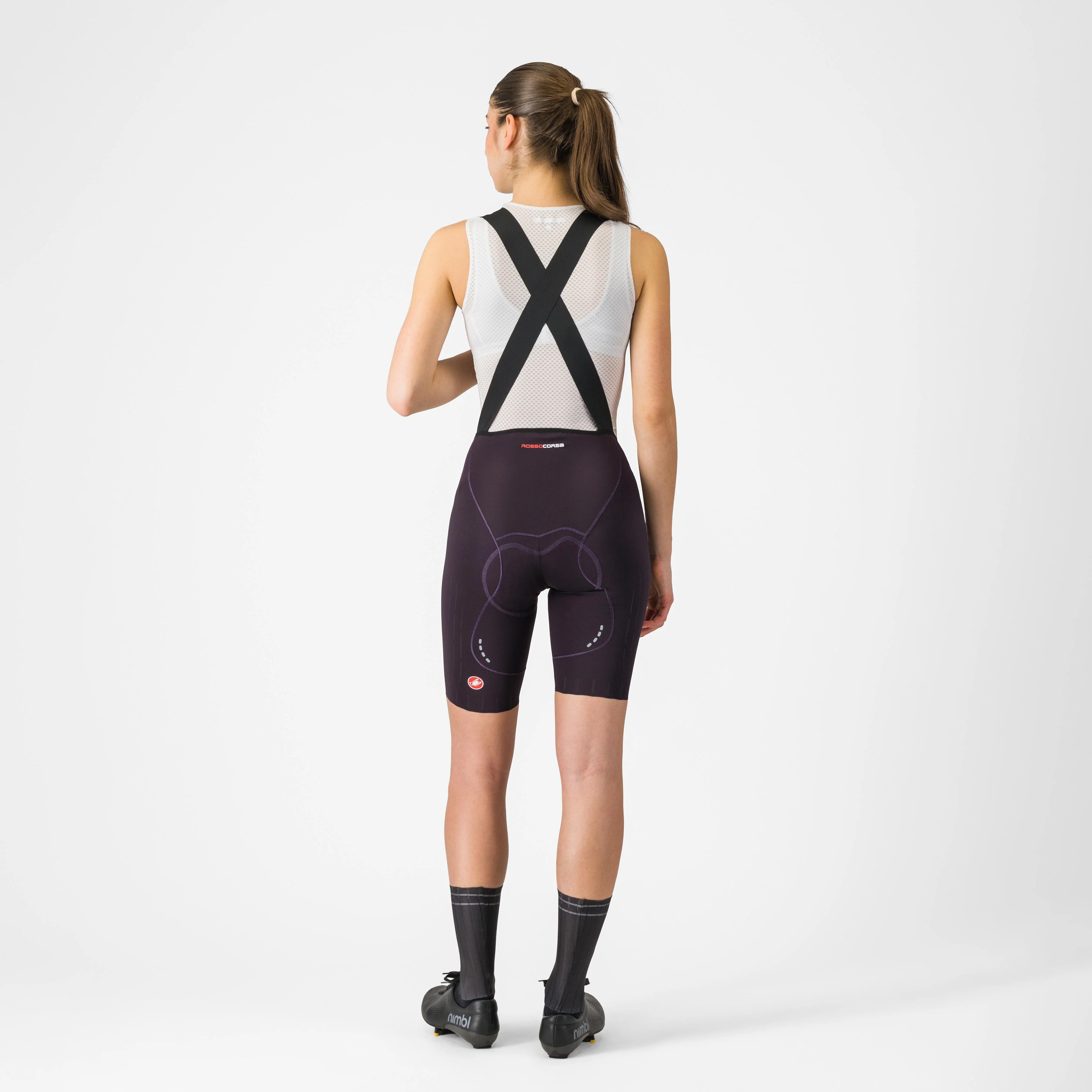 Pantaloni scurti cu bretele Castelli Free Aero Race S W, pentru femei, mov nocturn inchis, XS [3]