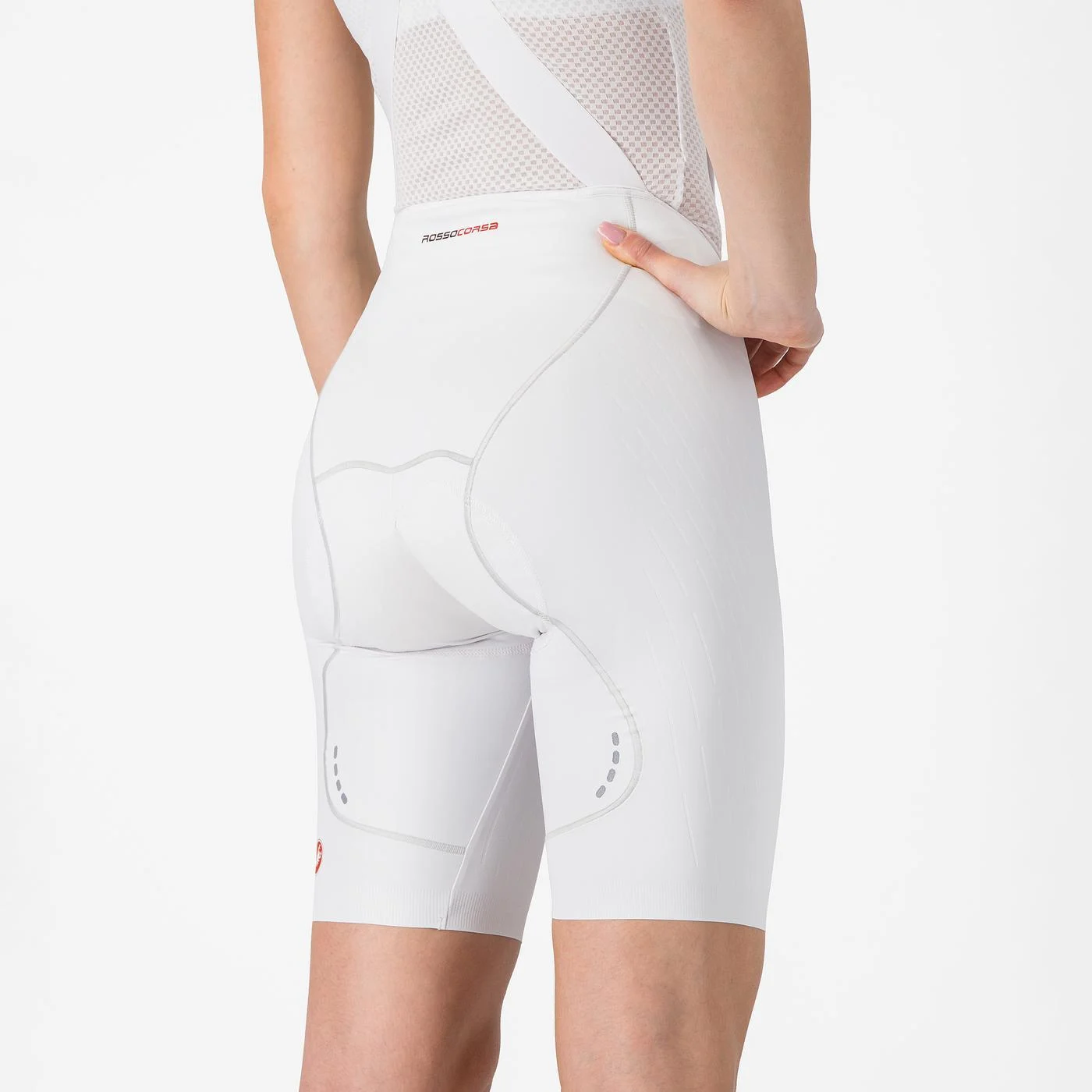 Pantaloni scurti cu bretele Castelli Free Aero Race S W, pentru femei, alb, XS [7]