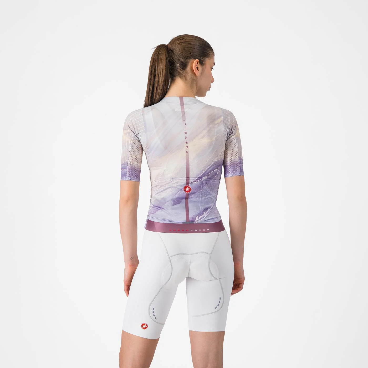 Pantaloni scurti cu bretele Castelli Free Aero Race S W, pentru femei, alb, XS [1]