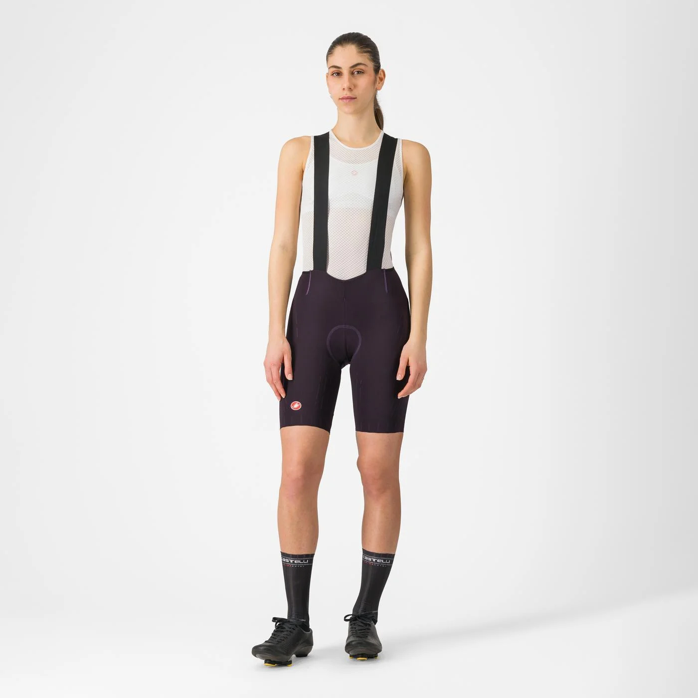 Pantaloni scurti cu bretele Castelli Free Aero Race S W, pentru femei, mov nocturn inchis, XS [4]