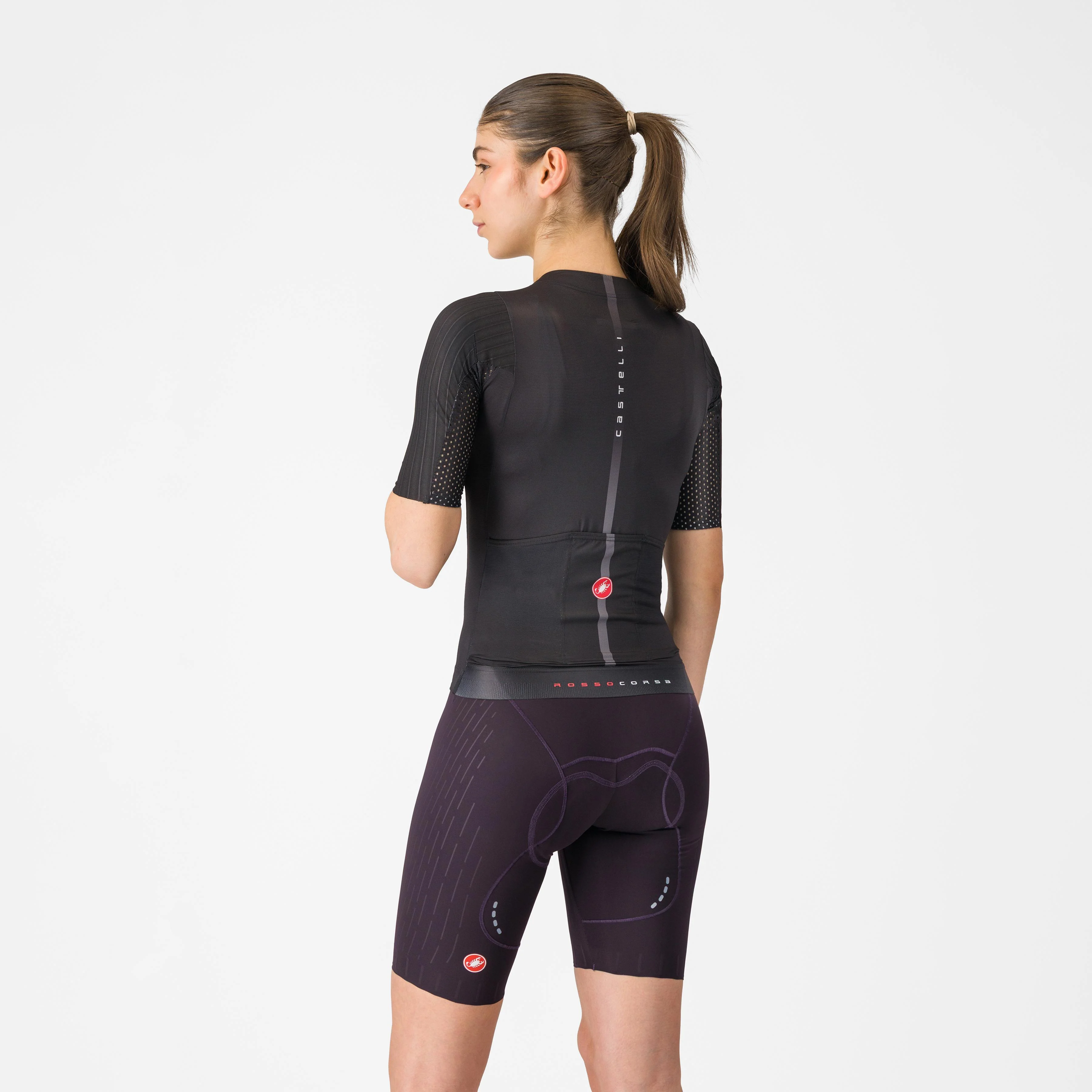 Pantaloni scurti cu bretele Castelli Free Aero Race S W, pentru femei, mov nocturn inchis, XS [1]