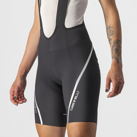 Pantaloni scurti cu bretele Castelli Velocissima 3, de dama, negru/argintiu, L [4]