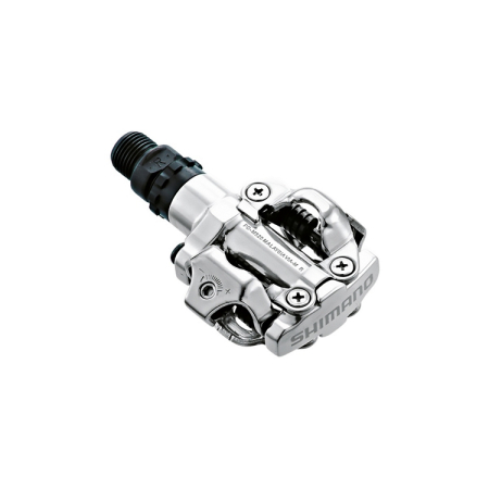 Pedale bicicleta - Pedale automate Shimano PD-M520S, SPD, placute SM-SH51, fara catadioptru, Argintiu