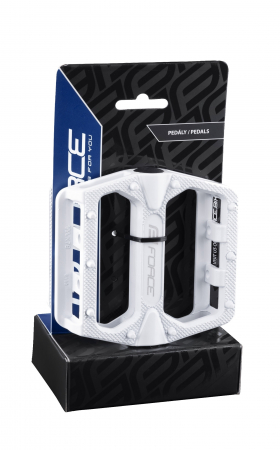 Pedale BMX Force Hot aluminiu albe [1]