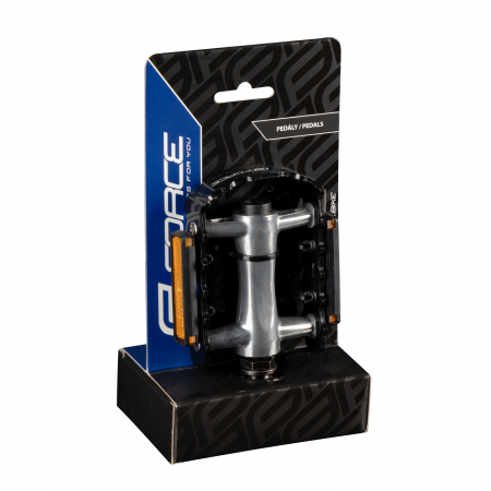 Pedale Force Al, cu rulmenti, Silver-Black [1]