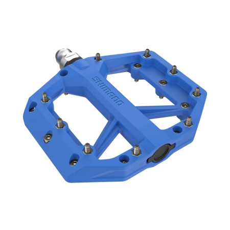 Piese biciclete - Pedale platforma Shimano PD-GR400, fara catadioptru, Albastru
