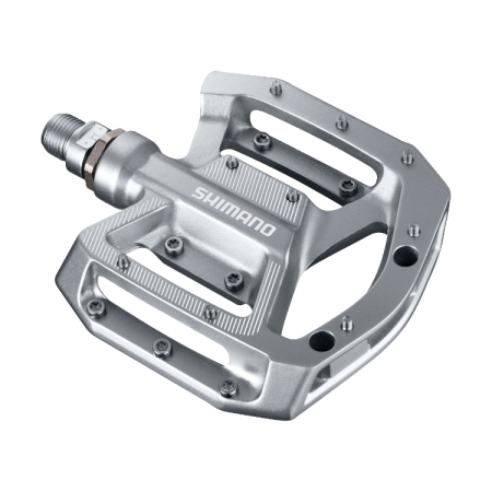 Piese biciclete - Pedale platforma Shimano PD-GR500, fara catadioptru, Argintiu