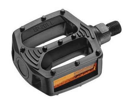 Piese biciclete - Pedale Union PP SP-201 corp plastic filet 9/16 cu reflectorizanti