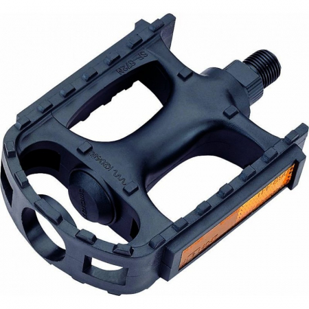 Piese biciclete - Pedale Union SP-872N plastic negru filet 1/2 AM
