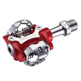 Pedale bicicleta - Pedale Union SP-5600 SPD Clipless Ax Crom-Mo High End Rosu