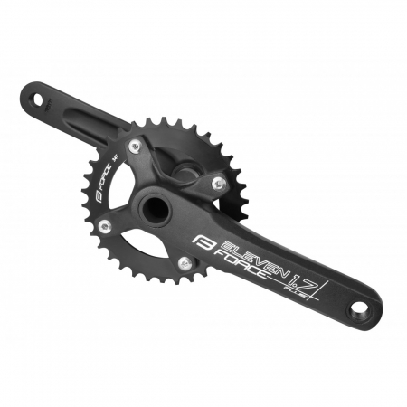 Angrenaje pedaliere - Pedalier Force Eleven 1.7+ 34T 175mm, Al, Black, Monobloc inclus