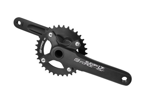 Angrenaje pedaliere - Pedalier Force Eleven 1.7+ 34T 175mm, Al, Black, Monobloc inclus