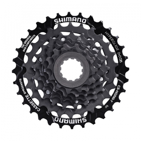 Piese biciclete - Pinioane pe caseta Shimano Tourney CS-HG200-7, 7 vit, 12-32T, neambalat