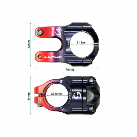 Pipa EWPM-002 31.8mm negru/rosu [2]