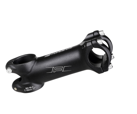 Pipe ghidon - Pipa Force Basic S4.6 aluminiu, negru, rise 7 grade, prindere ghidon 25.4, lungime 100mm