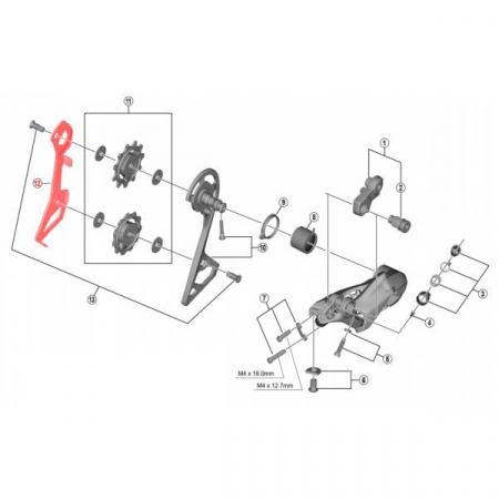 Piese schimbatoare - Placa interioara patina Shimano Y3E906000 pentru Ultegra RD-R8000-SS