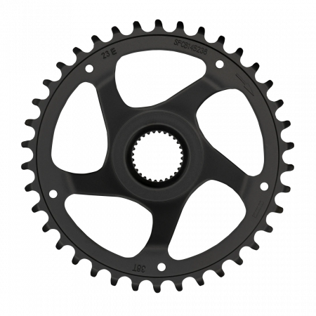 Piese biciclete - Placa pedalier KMC Bosch Gen 4 Super Narrow 47.5mm 38T Neagra