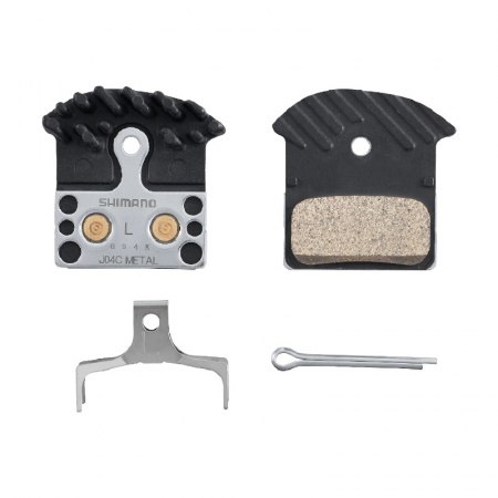 Piese biciclete - Placute frana Shimano J04C-MF, metalice, cu radioator 