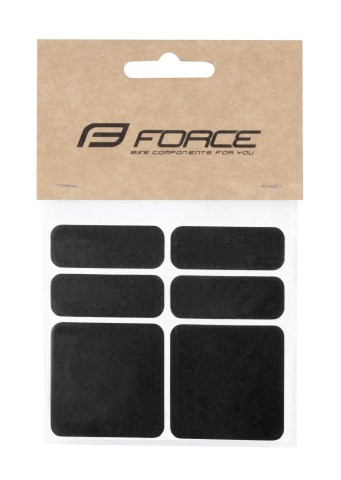 Protectii cadru bicicleta - Protectie autocolante cadru Force Reflekton, set 6 bucati, negru reflectorizant