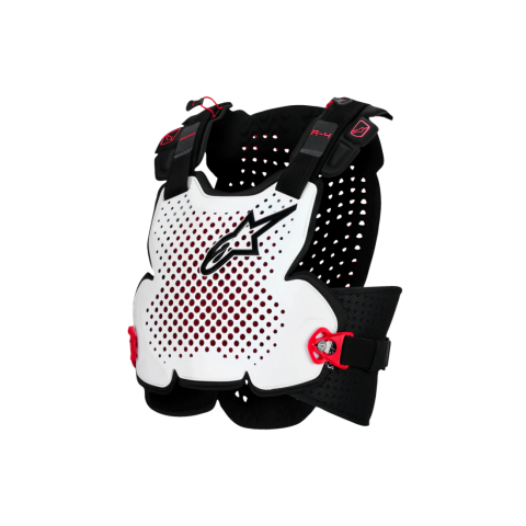 Echipament protectie - Protectie corp Alpinestars A-4 Plasma Chest Protector, negru/rosu/alb, M/L