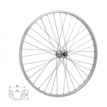 Piese biciclete - Roata fata 20 RMX 219 406x19 argintie