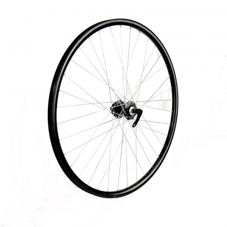 Roti complete - Roata fata 27.5 Fivestars disc, negru, butuc negru cu rulment si QR