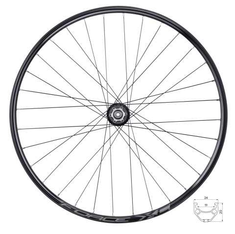 Piese biciclete - Roata fata 28" Force XC Disc 622x19 32h