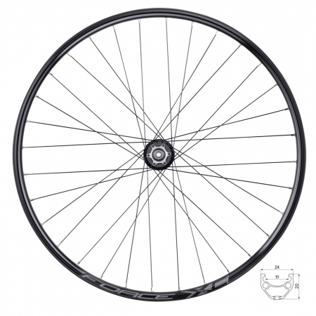 Roti complete - Roata fata 28" Force XC Disc 622x19 32h