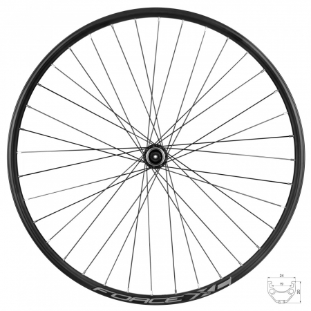Piese biciclete - Roata fata Force Basic Disc 622x19 HB-M3050-CL 36H