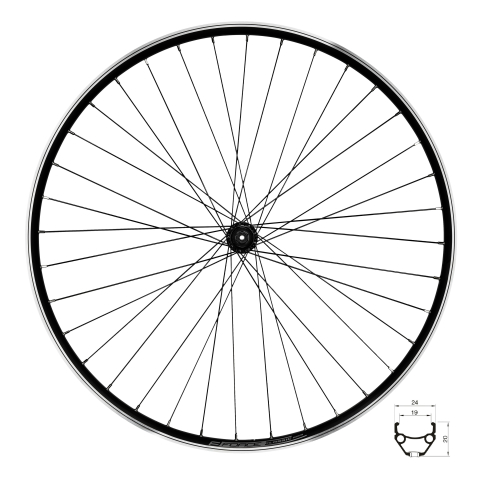 Roti complete - Roata fata Force Classic "V" 28 HB-TX500 622x19 36H