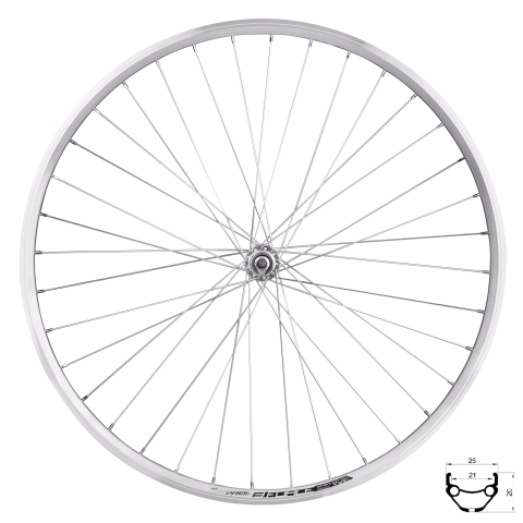 Roti complete - Roata fata Force Prime 28 622x21 36H argintie