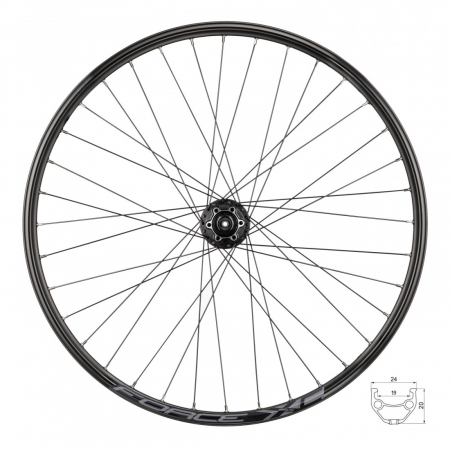 Roti complete - Roata spate 26" Force XC Disc 559x19 36h