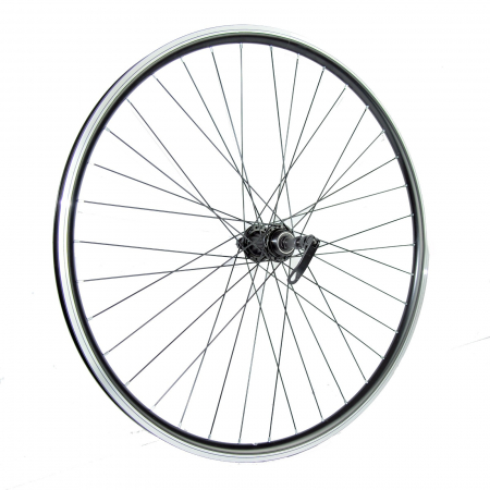 Roti complete - Roata spate 27.5 Fivestars V-brake, negru, butuc negru cu rulment si QR