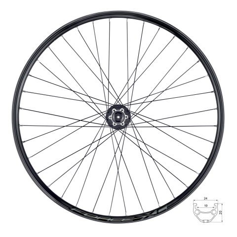 Piese biciclete - Roata spate 27.5 Force Basic XC Disc 584x19 36h neagra