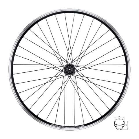 Roti complete - Roata spate Force Classic 26', v-brake, 8/9/10, 19-559