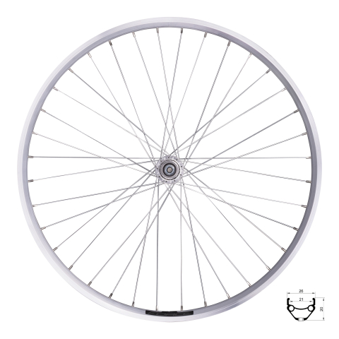 Roti complete - Roata spate Force Prime 26 559x21 Argintie 36h