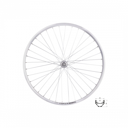 Piese biciclete - Roata spate Force Prime 28 622x21 Argintie 36h